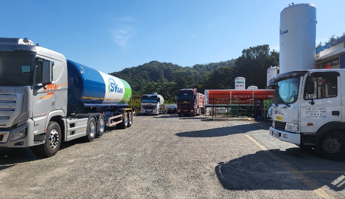 SY가스 탱크로리 운송 차량